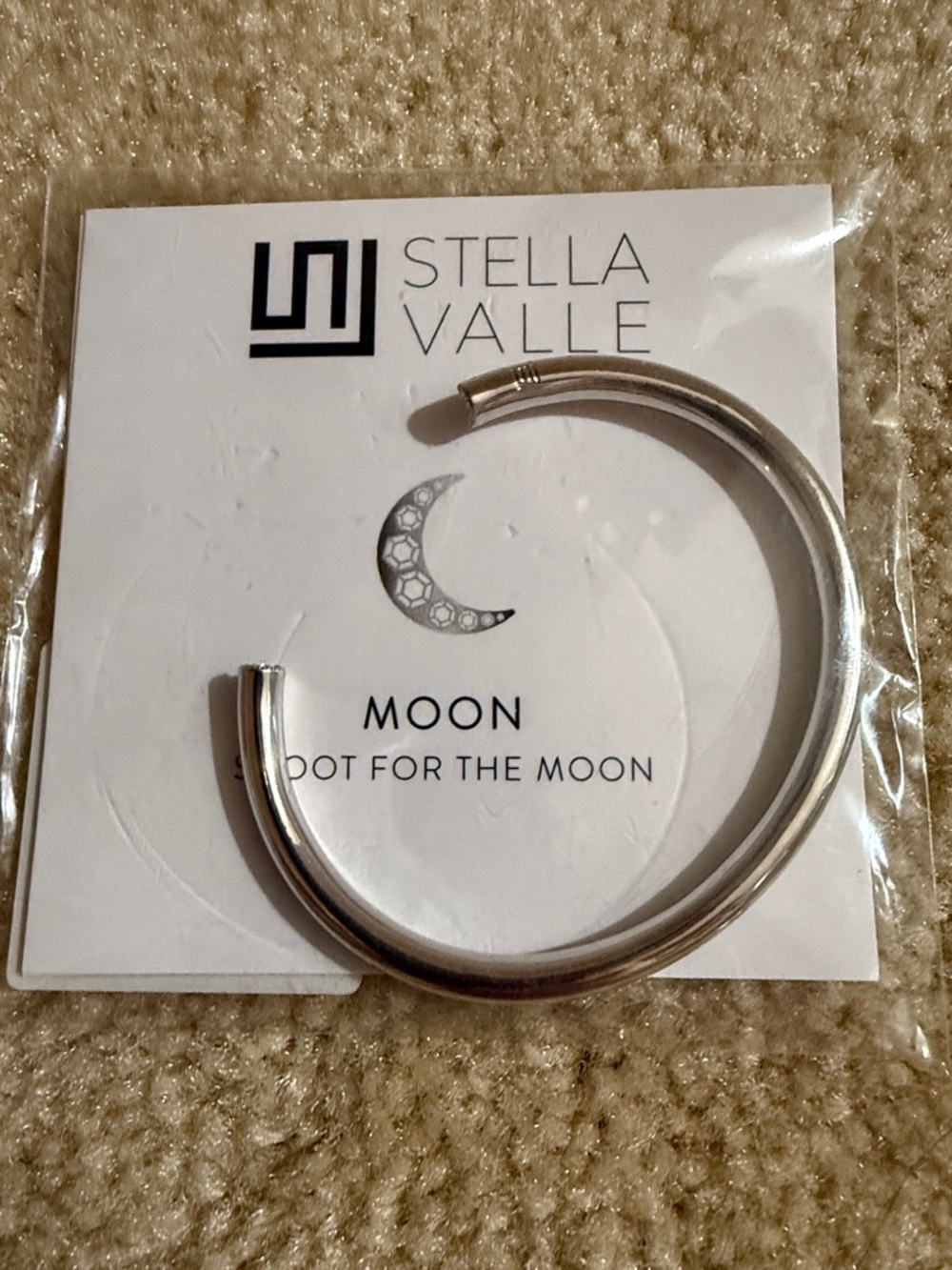 Stella Valle Silver Moon Cuff Bracelet